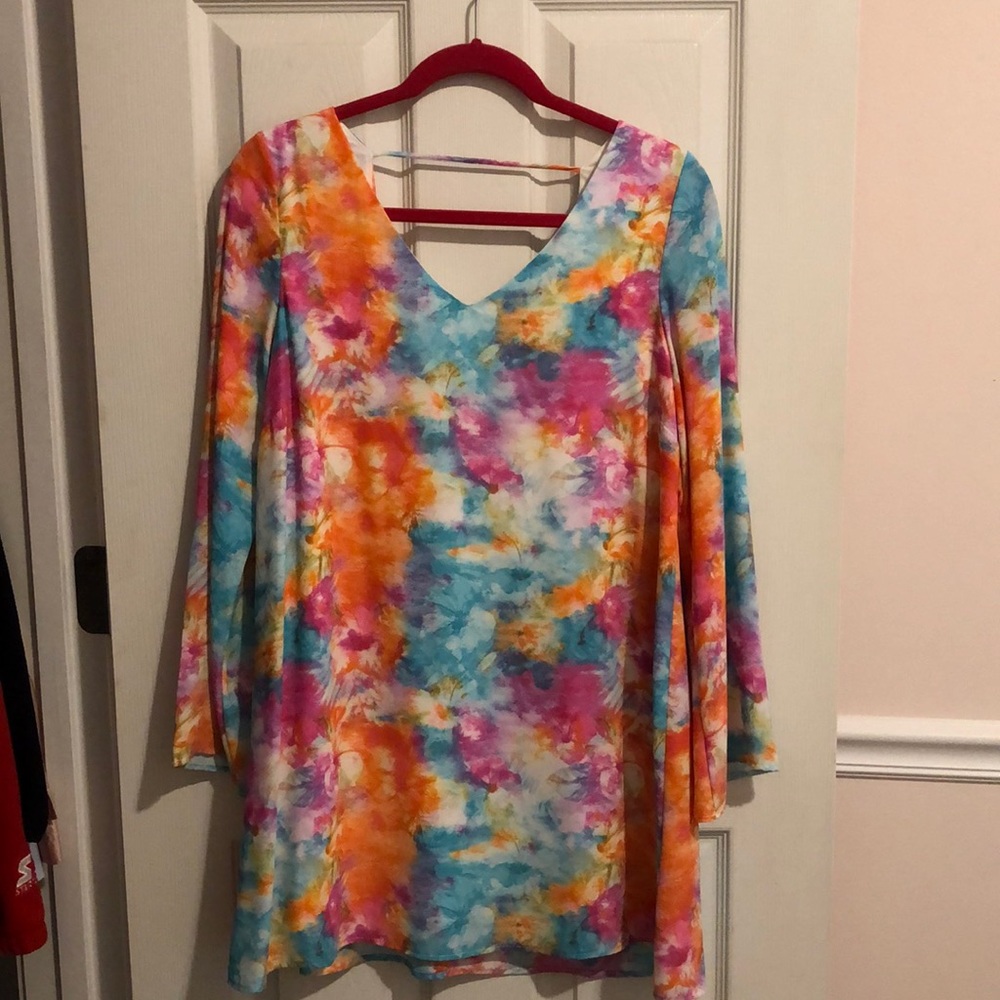 Pink Love Tie Dye Dress NWOT